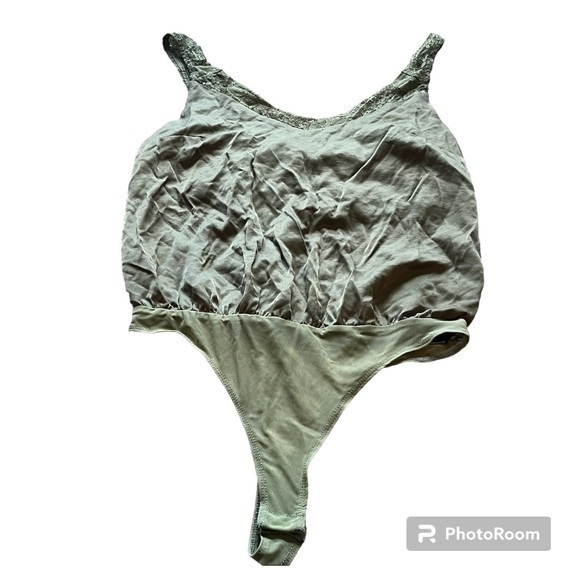 fore Tops - Olive green Fore Body suit with lace straps